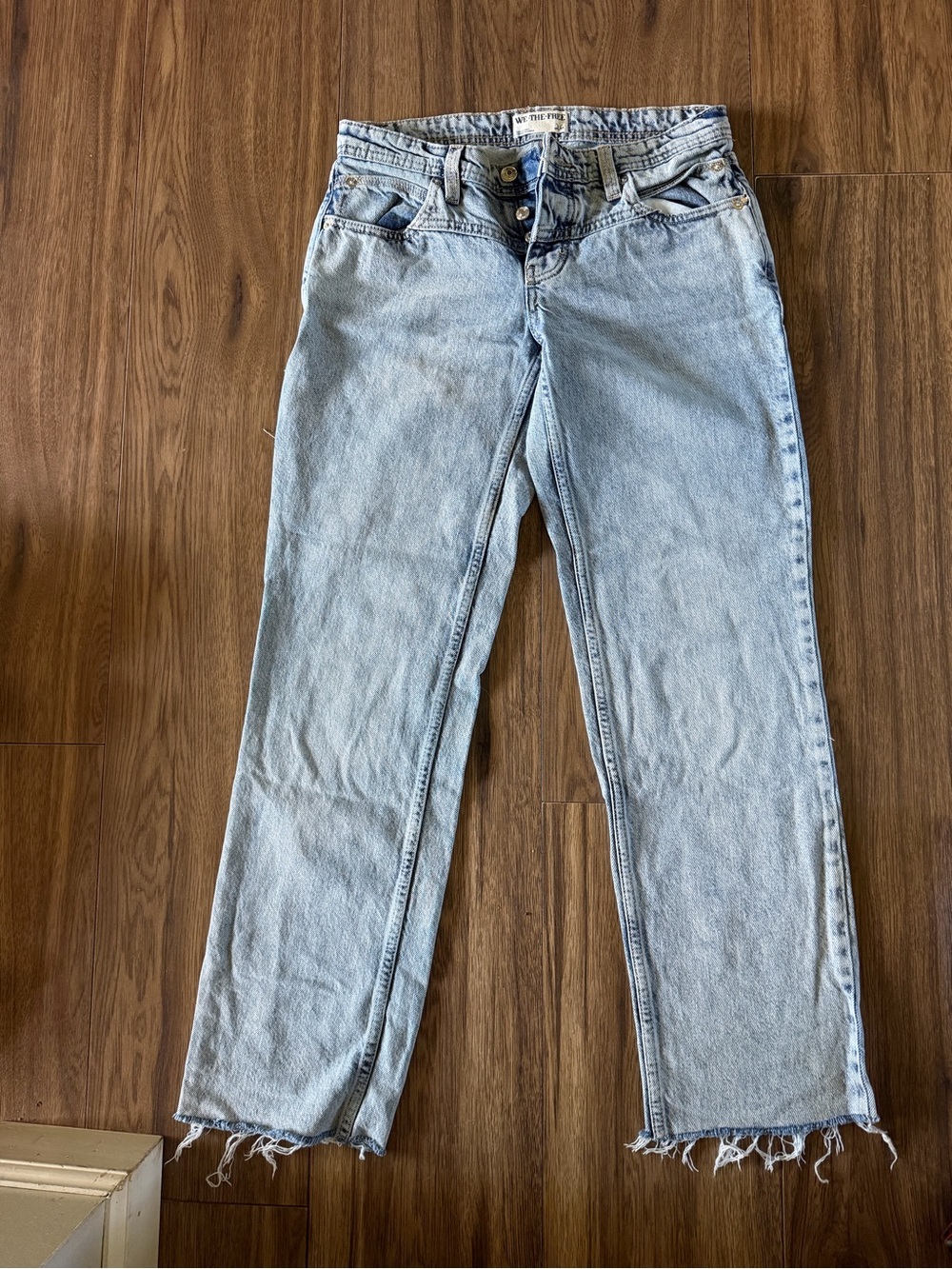 Free People Light Blue Straight Leg Jeans